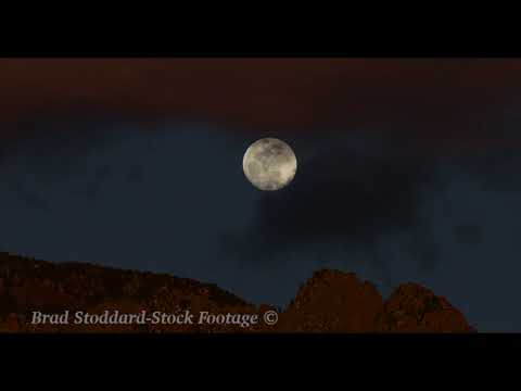 NM152 Full Moon Sandia Mountain CU Timelapse #022818 4k