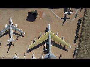 NM184 B-29 Super-fortress and B-52 bomber high above NMNSH Yard